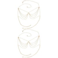 2 Count Body Kette KöRperketten FüR Frauen KöRperkettenschmuck Halskette