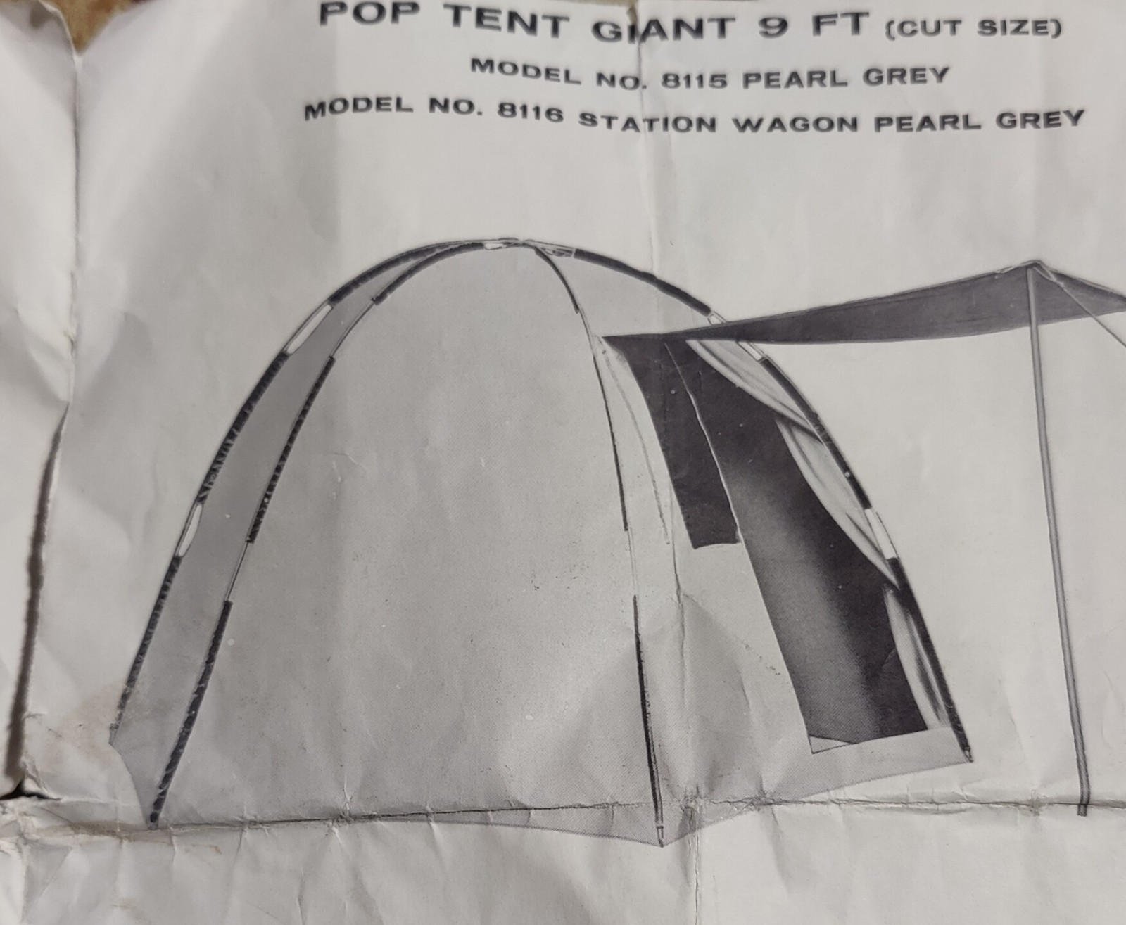 Vintage Thermos Giant 9ft 8115 TENT Pop Dome Canvas Bill Moss Design King-Seeley