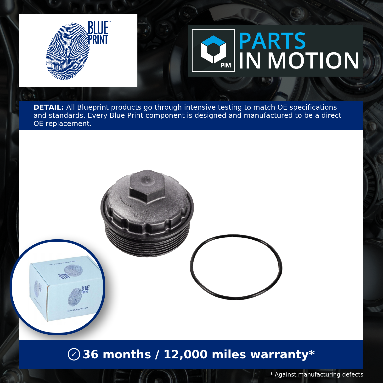 Oil Filter Cap fits SKODA SUPERB Mk2 1.9D 2.0D 08 to 15 Lid Cover Blue Print New - Image 20