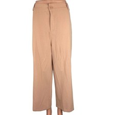 PrettyLittleThing Pink High Rise Wide Leg Cropped Ankle Career Dress Pants 10