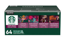 Starbucks Dark Roasts Variety Pack K-Cup Pod, 64-count