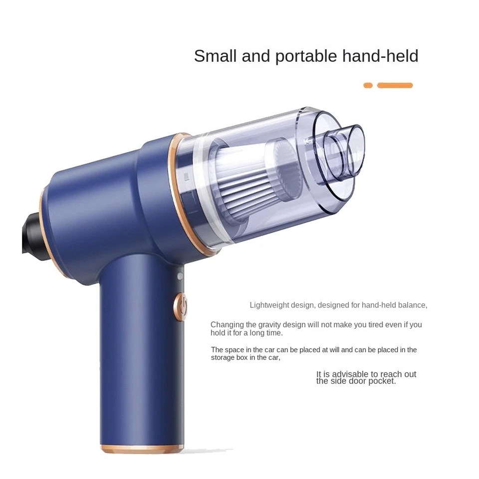 80000Pa 2-In-1-Staubsauger für Auto und Zuhause, Kabelloses Aufladen, Kompr8672 - Bild 2 von 4