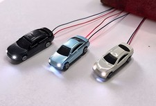 3 Stück beleuchtete Modellautos Spur N  für 12 - 16 Volt