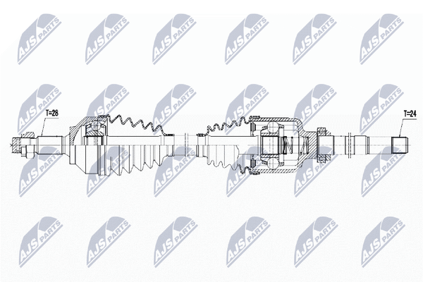 Nty Antriebswelle NPW-PE-029 FüR 508 Peugeot Sw 1 Hdi 180 Rxh Hybrid4 Awc-image