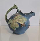 Roseville Bushberry Blue 1941 Mid Century Modern Pottery Ice Lip Pitcher 1325