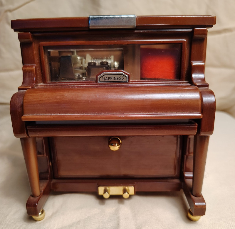 Miniature Vintage Upright Piano Jewelry Box