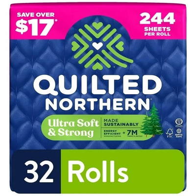 #ad Quilted Northern Ultra Soft amp; Strong 2 Ply Toilet Paper 244 sheets roll 32 rol $32.78