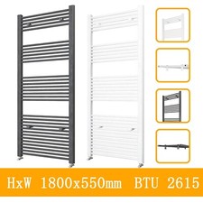 Bathroom White Anthracite Straight Heated Towel Rail Radiator  Ladder Warmer