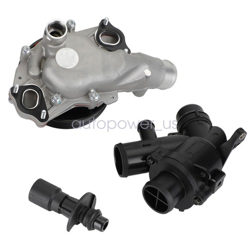 Water Pump w/ Bolts Gaskets Connector + Thermostat For Jaguar Land Rover V8 5.0L - Picture 8 of 8
