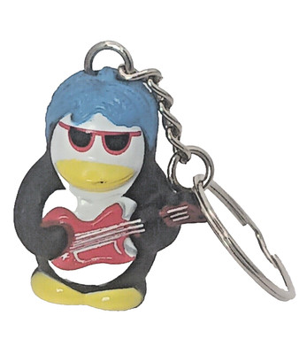 Papa's Penguin Rockstar Penguin Keychain