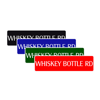 Whiskey Bottle Road Man Cave Wall Art Decor Novelty Street Aluminum Metal Sign
