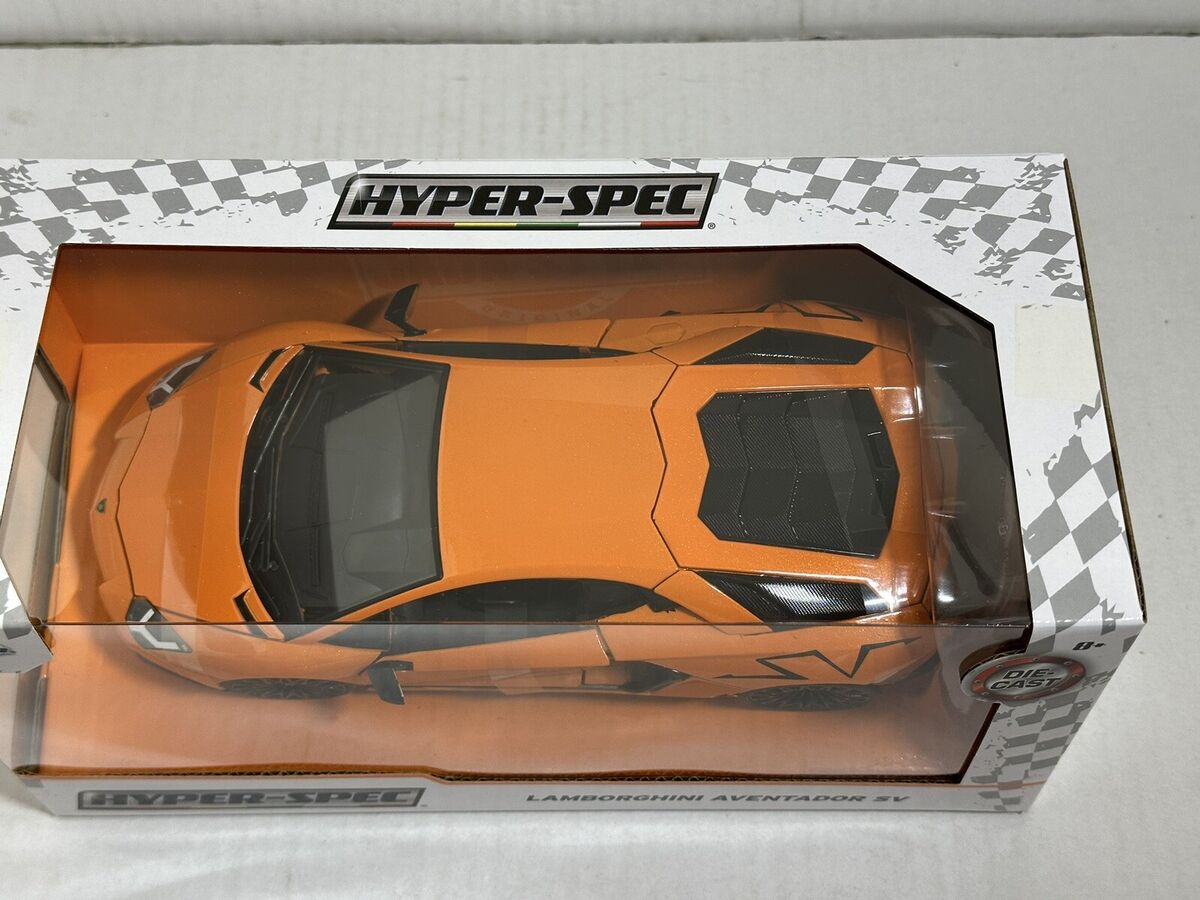 JADA TOYS HYPER SPEC LAMBORGHINI AVENTADOR SV ORANGE 1:24 JADA TOYS HYPER SPEC LAMBORGHINI AVENTADOR SV ORANGE 1:24