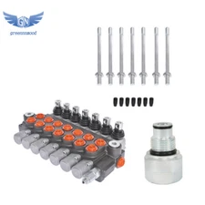 7 Spool 11 GPM Hydraulic Monoblock Double Acting Control Valve + conversion plug