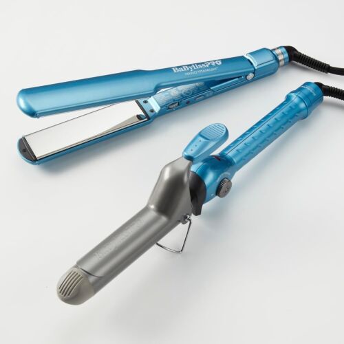 BaBylissPRO Nano Titanium Limited Edition Hair Styling Set - Flat & Curling Iron