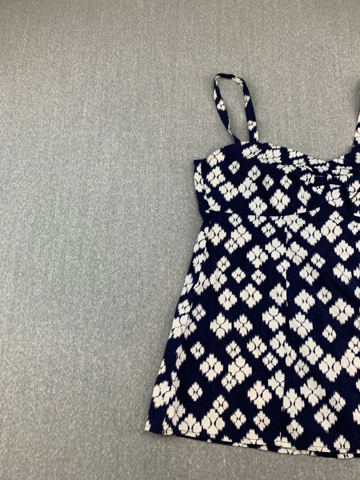 Camiseta sin mangas Patagonia Summertime para mujer 8 azul algodón orgánico cáñamo batik BOHO Foto 4 de 4