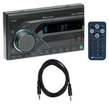Planet Audio PM40RGB 2-Din Digital Media Car Receiver w/Bluetooth/USB+AUX Cable