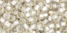 8/0, Toho Seed Beads, 21F, Silver-Lined Frosted Crystal 10 grams, TR-8/0-21F