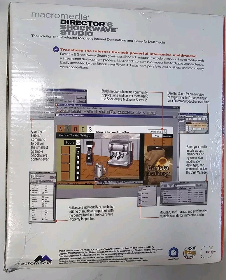 Macromedia Director 8 Shockwave Studio For Windows Edu 10 pack - Image 3 of 4