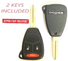2 NEW DODGE 2004-2013 Key Keyless Entry Remote Fob KOBDT04A TOP QUALITY