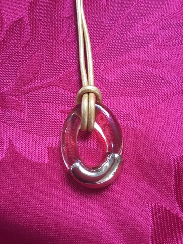MIB FLAWLESS Stunning BACCARAT France Topaz Gold GALEA Crystal PENDANT NECKLACE - Picture 3 of 6
