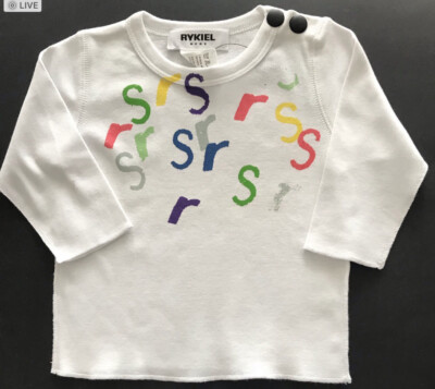 SONIA RYKIEL ENFANT GIRL  6 MO LS T-SHIRT  GRAPHIC PRINT NWT