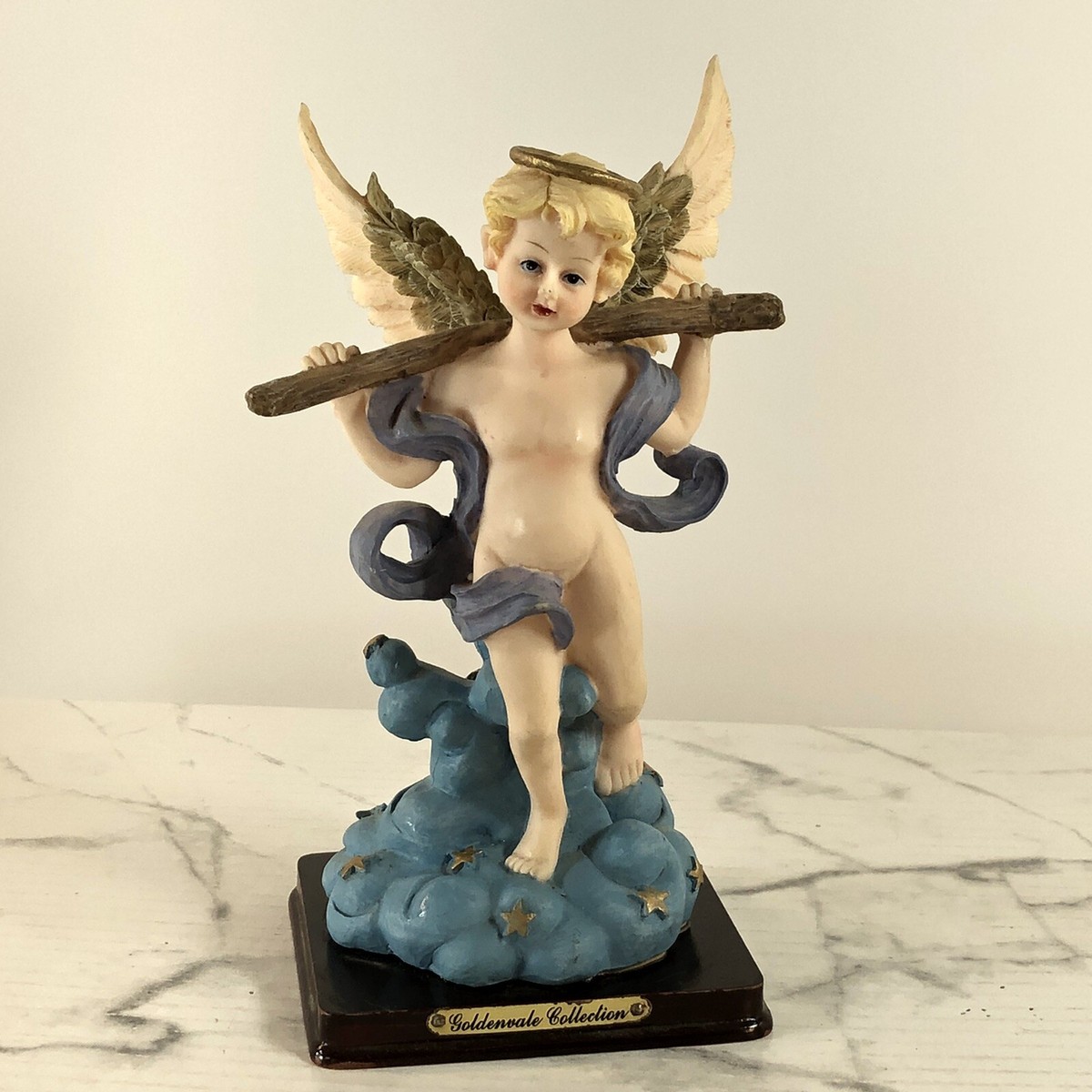 Goldenvale Collection Angel Walking on Blue Clouds Figurine 8