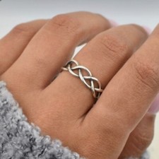 925 Sterling Silver Spinner Ring Statement Handmade Jewelry Gift For Her D-237