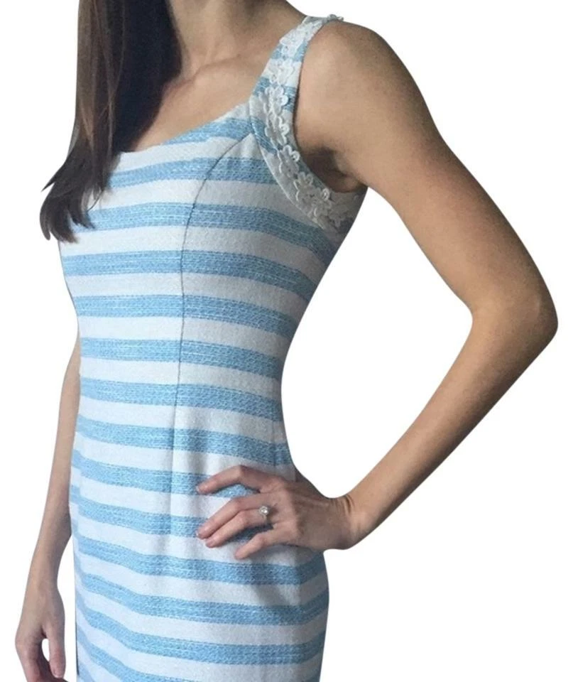 Lilly pulitzer blue and white hotsell striped dress