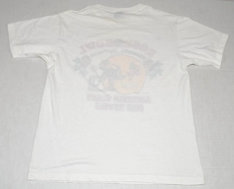 Camiseta ASU De Colección Arizona State Rose Bowl Talla M Años 80 Blanca ASU Casco Logo c.1987 Foto 3 de 4