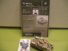  Axis  Allies Miniatures BASE SET M3 Lee with card 20/48 