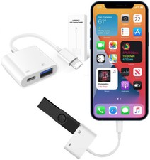 FOR iPhone/iPad Fast Sync Photos Videos, 8-Pin to USB 3.0 OTG Adapter, Play Plug
