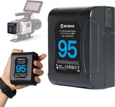 #ad #ad Moman V Mount Battery 95Wh 6450mAh Portable Battery Dual D TAP USB A BP Outputs $59.00