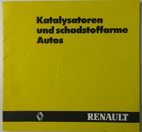 Renault Katalog Händlerstempel Katalysatoren und schadstoffarme Autos FT-1240