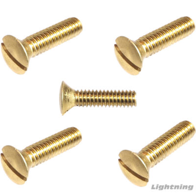 6-32 x 1'' Solid Brass Oval Head Machine Screws Slotted Drive Quantity 50