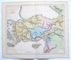 Turkey, Map Of Modern Asia Minor 1848, B.F. Lloyd & Co, Edinburgh.