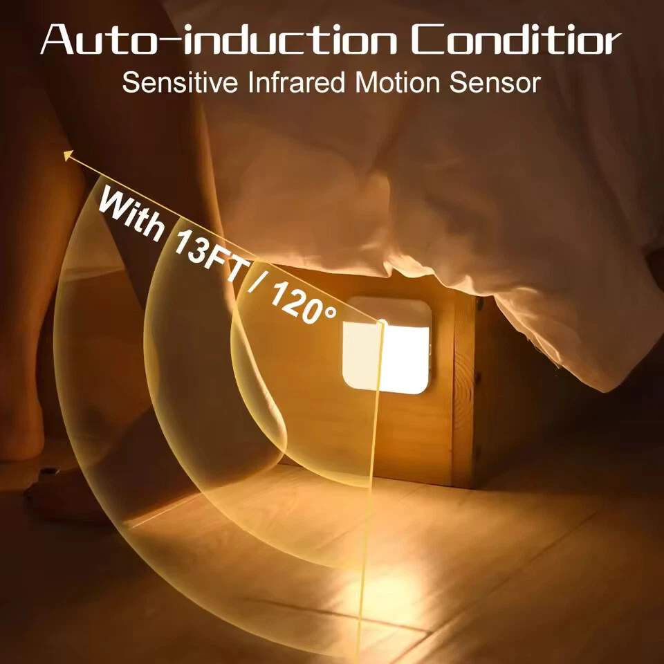 Luz LED Sensor de Movimiento Recargable USB Tipo-C Armario | Cocina 3000K/6000K