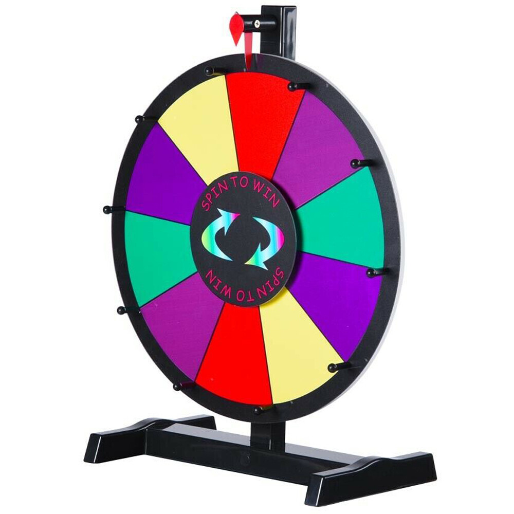 15" Prize Wheel Multi Color Tabletop Spinning Dry Erase Fortune Carnival  Game | eBay