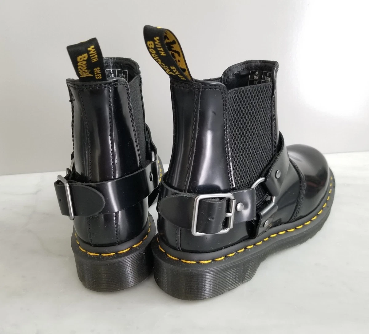 Doc Martens Wincox Polished Smooth Leather Buckle Boot Size 6 37