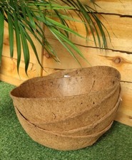 4 Natural Coco Hanging Basket Liners Cupped Shaped Coco Liner For 14 Inch Basket