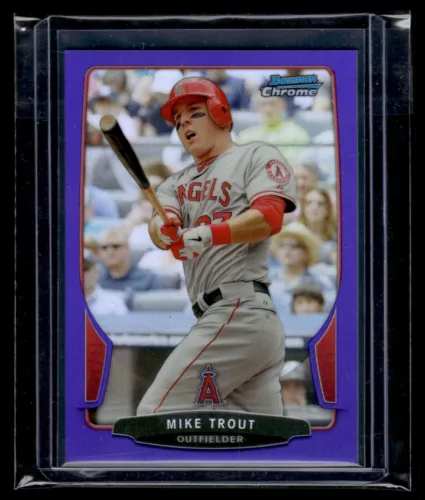 2013 Bowman Chrome Purple Refractor #50 Mike Trout Angels 104/199