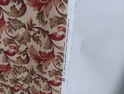 Richloom Screen Print Cottage Floral Large Scale Upholstery Fabric 44 X 73 - Picture 3 of 4