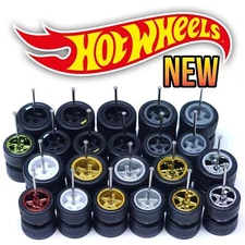1/64 Scale 5 SPOKE STAR v2 Real Rider Wheels Rims Tires Set for Hot