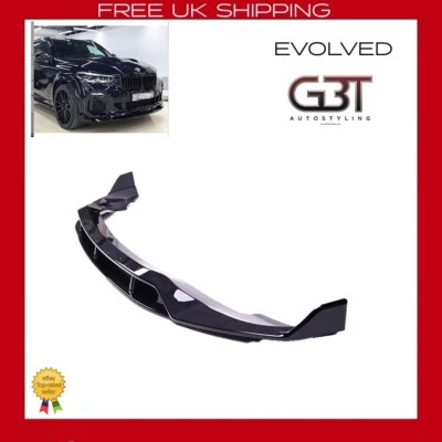 GBT-AUTOSTYLING FOR BMW X5 G05 M PERFORMANCE FRONT SPLITTER KIT SPOILER LIP GLOSS BLACK 2019+ UK