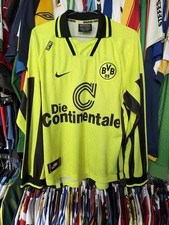 VINTAGE BORUSSIA DORTMUND GERMANY 1996/1997 HOME FOOTBALL SHIRT JERSEY NIKE
