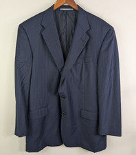 Hickey Freeman Blazer Men's 44R Blue "Loro Piana" Wool Single Breasted Striped