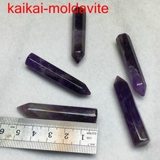 5Pcs/lot natural amethyst stone high quality healing point crystal pillar FJ020