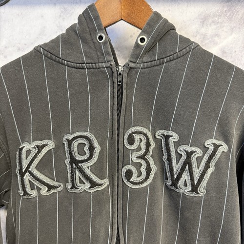 Y2K Krew Skate Hoodie Sweatshirt Herren Small Faded Black Full Zip Skateboard - Bild 3 von 17
