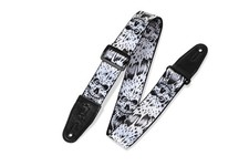 Leathers 2" Polyester Guitar Strap with Printed Design, Garment Leather Ends ...