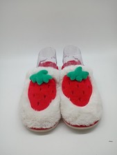 Women's Large Size 8.5 Strawberry Shortcake Slippers Retro Fluffy 80s Kids