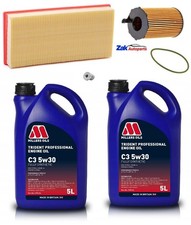 FOR Audi Q7 3.0 TDI 2006-2011 Oil, Air Filters Sump Plug & 10L Oil Service Kit